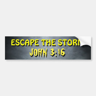 Entgehen Sie dem Sturm-John-3:16 Autoaufkleber