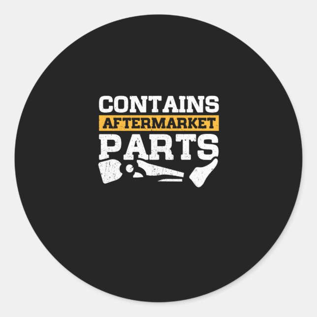 Enthält Aftermarket-Teile, die gut belägt sind. Runder Aufkleber (Vorderseite)