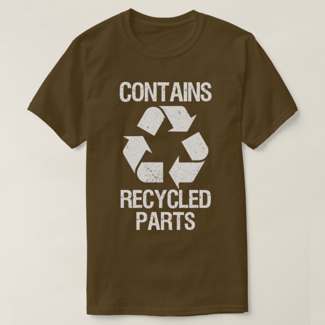 Enthält Gerecycelt Organspenden T-Shirt (Design vorne)