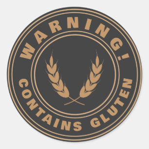 Enthält Gluten Food Allergy Alert Stickers