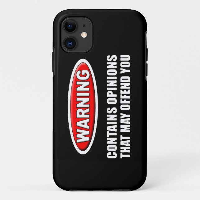 Enthält Meinungen, dass Sie beleidigen kann Case-Mate iPhone Hülle (Rückseite)