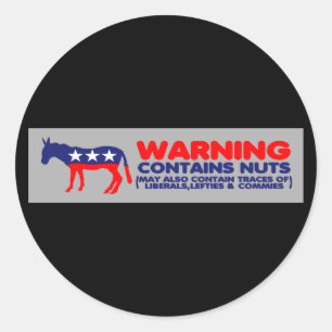 Enthält Nüsse antiliberalen Autoaufkleber Runder Aufkleber