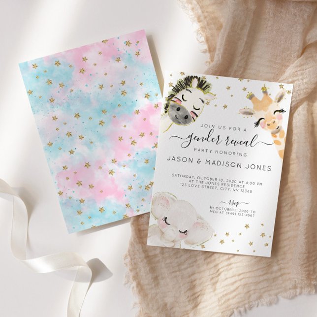 Enthüllung der Einladung von Safari-Tieren (Von Creator hochgeladen)