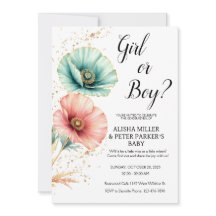 Enthüllung des Blauen oder rosa Wasserfarbengeschl