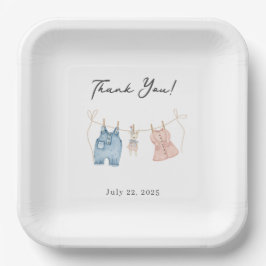 Enthüllung des Geschlechts in blau und rosa Pappteller