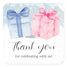 Enthüllung über blaue oder rosa Geschenke