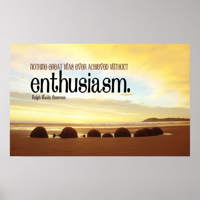 Enthusiasmus Motivierend Poster (Vorne)