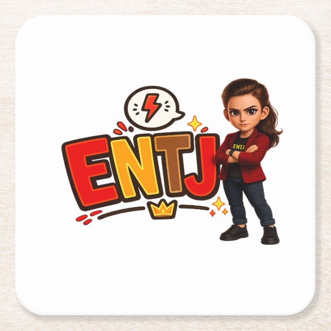 ENTJ — A Conquistadora Visionária Rechteckiger Pappuntersetzer (Vorderseite)