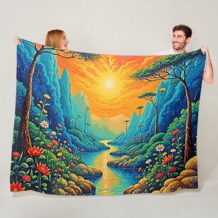 Entkommen in Naturkundedesign Fleecedecke