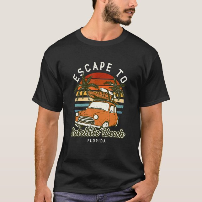 Entkommen Sie dem Satelliten Beach Ocean Florida B T-Shirt (Vorderseite)