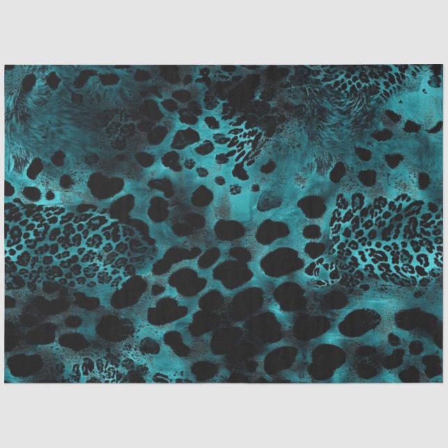 Entkopplung der Aquamarinen Tiger-Hautfarbe Seidenpapier (Vorderseite)