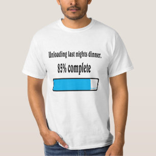 Entladen letzten Abend Abendessen. T-Shirt