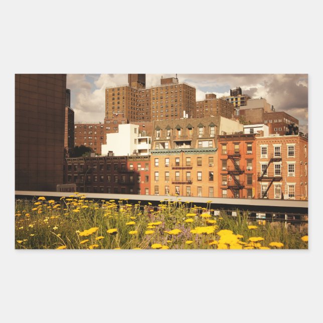 Entlang der High Line Rechteckiger Aufkleber (Vorderseite)
