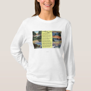 Entlang der Oregon-Küsten-Landstraße mit einem T-Shirt
