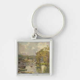 Entlang der Seine bei Meudon, c.1893 (Öl auf Schlüsselanhänger