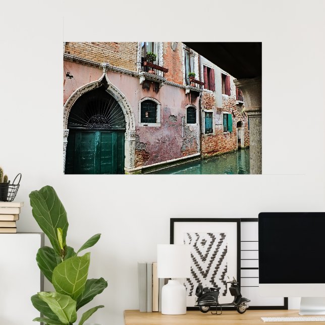 Entlang der Venedig-Kanäle Poster (Heimbüro)