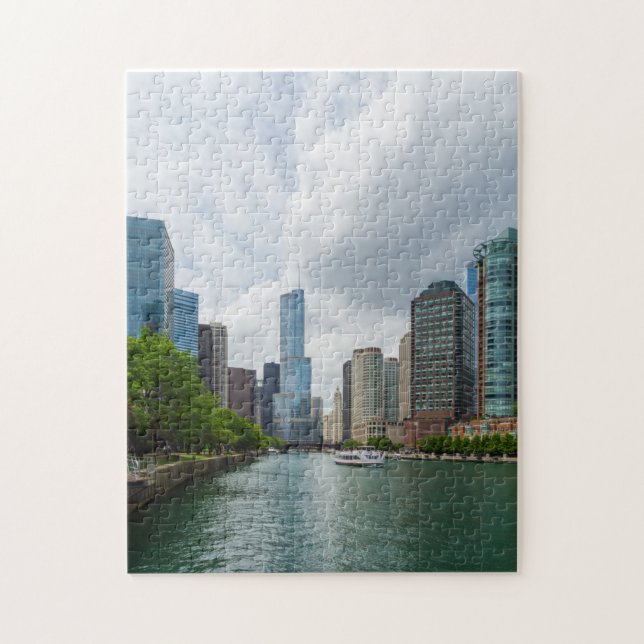 Entlang des Chicago River (Vertikal)