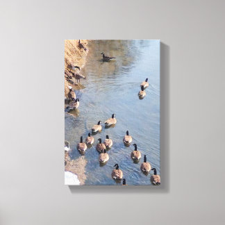 Entlang des Flusses Leinwanddruck
