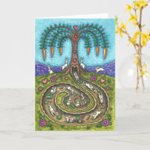 ENTLANG DES RABBIT HOLE, CARROT WILLOW BAUM Fun Bl Karte
