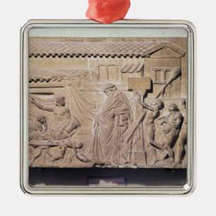 Entlastung, die Dionysus am Zuhause von darstellt Ornament Aus Metall