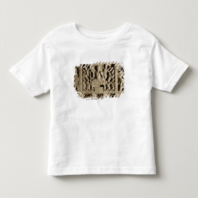 Entlastung, die ein Sitzbuddhapredigen darstellt Kleinkind T-shirt (Vorderseite)