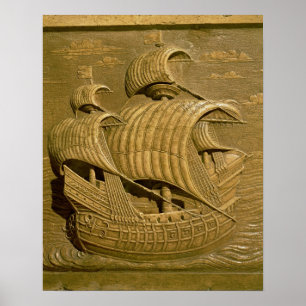 Entlastung, die ein venezianisches galleon poster
