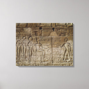Entlastung, die Seti I macht ein Angebot darstellt Leinwanddruck