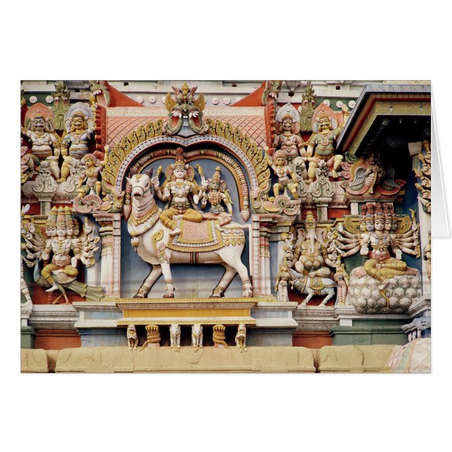 Entlastung, die Shiva und Parvati Reiten darstellt (Vorderseite (Horizontal))
