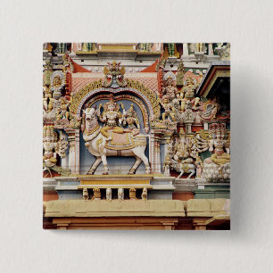 Entlastung, die Shiva und Parvati Reiten darstellt Button
