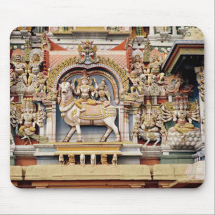Entlastung, die Shiva und Parvati Reiten darstellt Mousepad