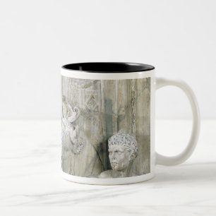 Entlastung, die Vorbereitungen für ein Opfer Zweifarbige Tasse