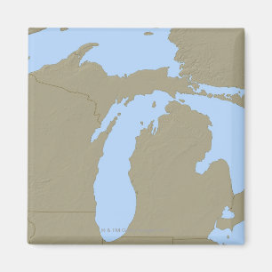 Entlastungs-Karte von Michigan Magnet