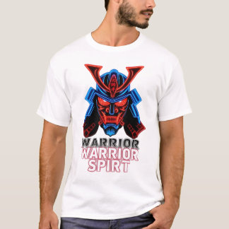 Entleash Warrior Spirit Electric Blue Samurai T-Sh T-Shirt