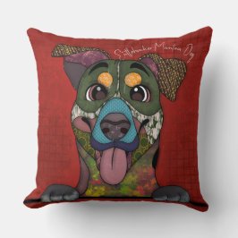 Entlebucher Mountain Hund handgemalt Throw Kissen