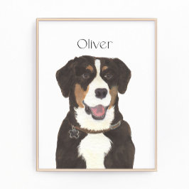 Entlebucher Mountain Hund Kunst Fotodruck