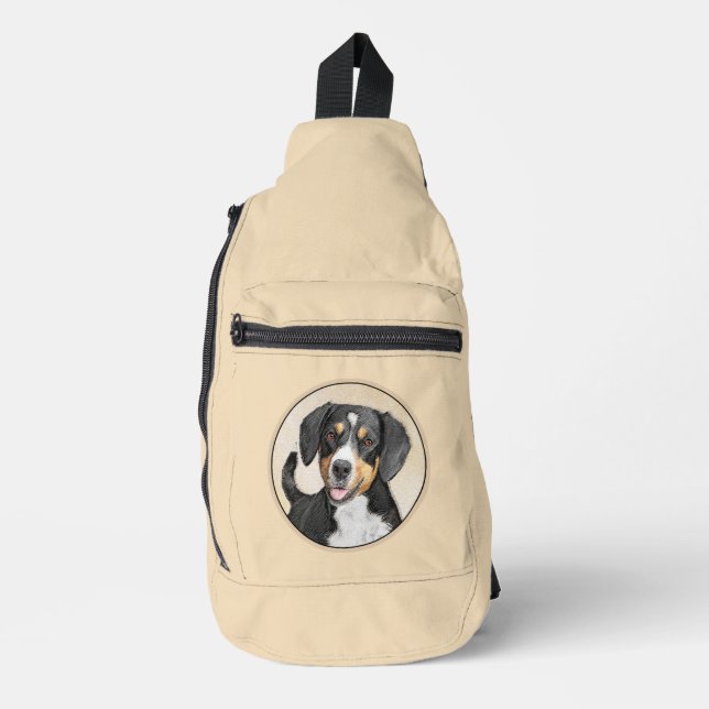 Entlebucher Mountain Hunde Malerei Original Hunde  Crossbody Bag (Vorderseite)