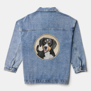 Entlebucher Mountain Hunde Malerei Original Hunde Jeansjacke
