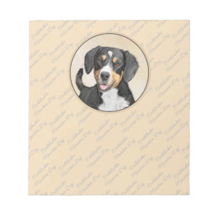 Entlebucher Mountain Hunde Malerei Original Hunde  Notizblock