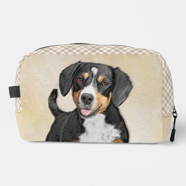 Entlebucher Mountain Hunde Malerei Original Hunde  Waschbeutel (Vorderseite)