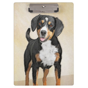 Entlebucher Mountain Hunde Malerei - Originelle Ku Klemmbrett