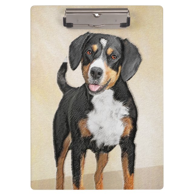 Entlebucher Mountain Hunde Malerei - Originelle Ku Klemmbrett (Vorderseite)