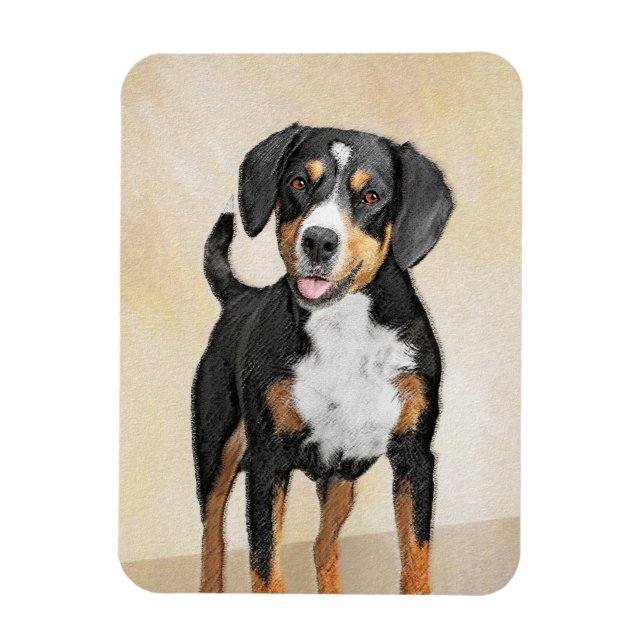 Entlebucher Mountain Hunde Malerei - Originelle Ku Magnet (Vertikal)