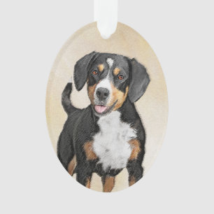 Entlebucher Mountainbike-Malerei - Original Art Ornament