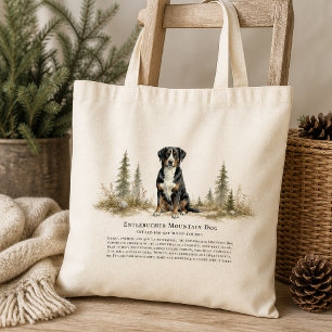 Entlebucher Sennenhund Aquarell Rasse Zitat Tragetasche