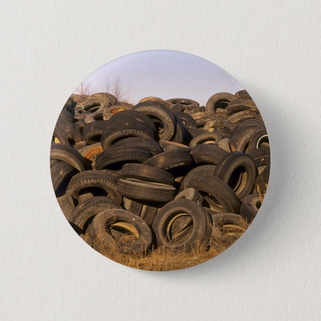 Entleerte alte Reifen Button (Vorderseite)