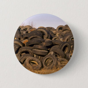 Entleerte alte Reifen Button