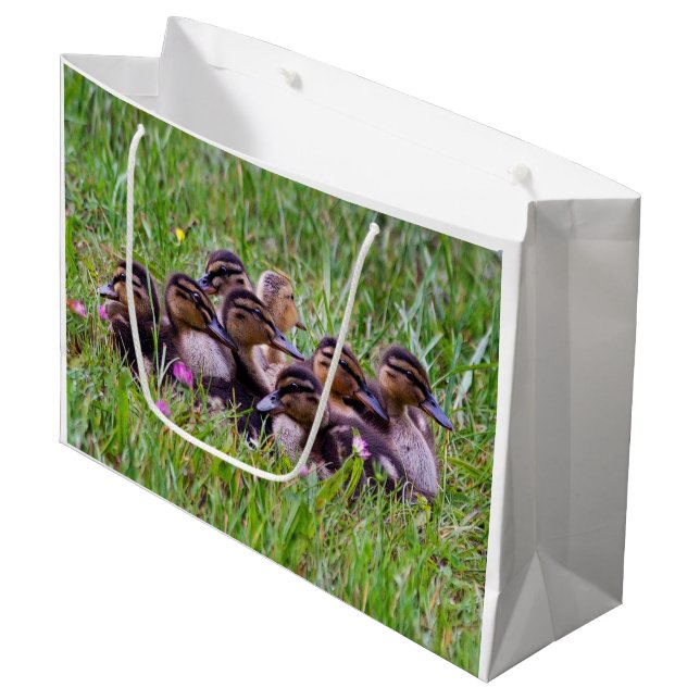 Entlein-Wirrwarr-Geschenk-Tasche Große Geschenktüte (Vorderseite Schrägansicht)