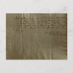 Entlohnung Eingang, 17. Dezember 1704 Postkarte