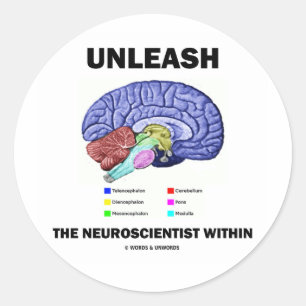 Entlüften Sie den Neurowissenschaftler innerhalb Runder Aufkleber