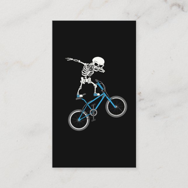 Entlüften Skelett mtb Fahrrad BMX Spaß Visitenkarte (Vorderseite)